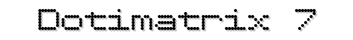 Dotimatrix 7 font
